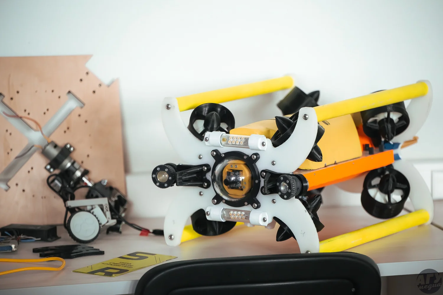 A PROMETEY vehicle on the bench before testing